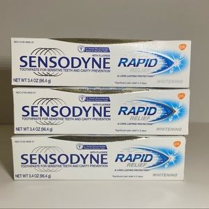 3 Pack Sensodyne Rapid Relief Extra Whitening